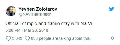 NaVi CEO Tweeti