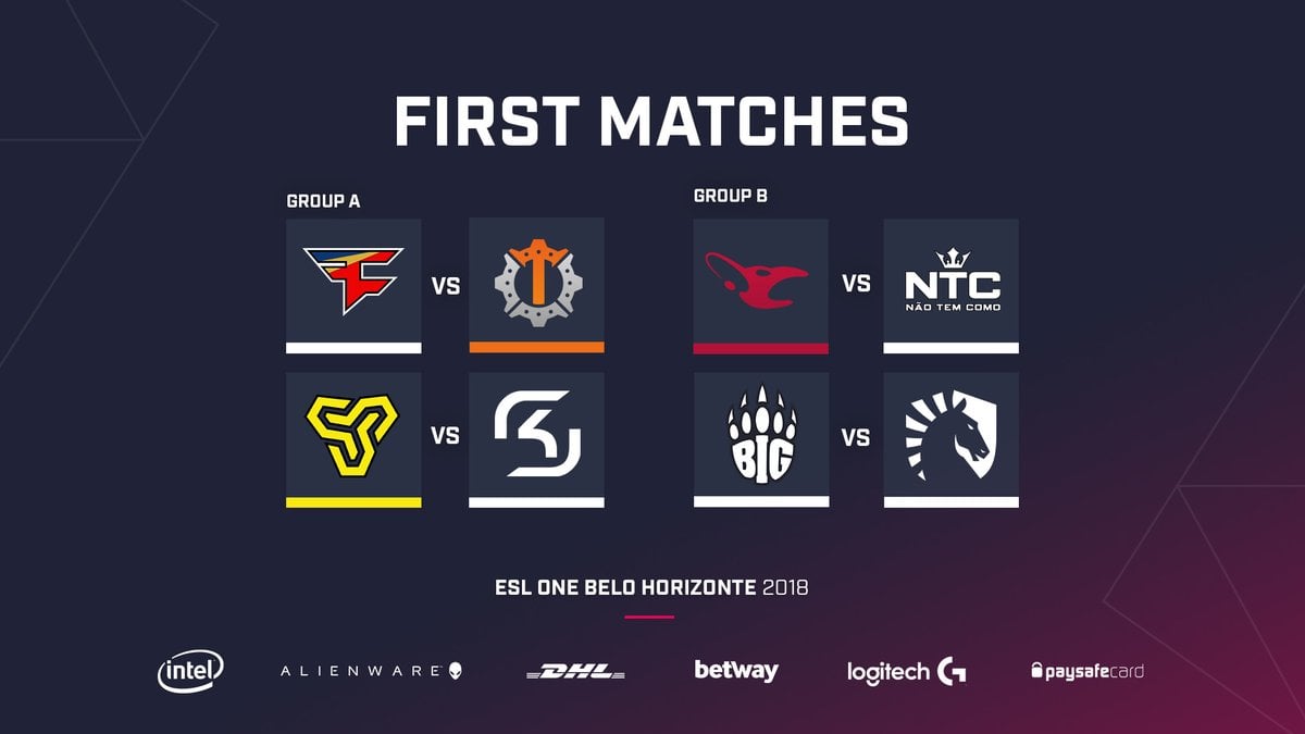 ESL One Belo Horizonte 2018 ilk eşleştirmeler