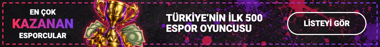 Türkiye'nin en çok kazanan espor oyuncuları: ilk 500